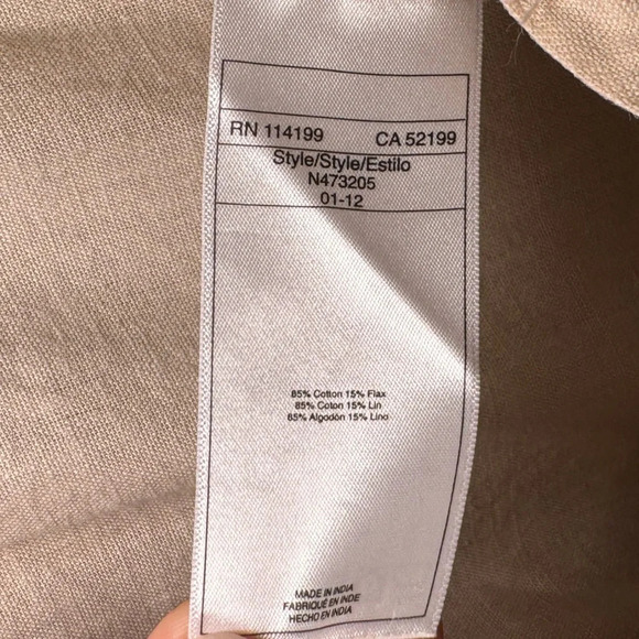 🌻 ROXY Flax/Cotton Beach Pant Juniors size Small Comfy Beach Vacation Boho - Picture 5 of 7